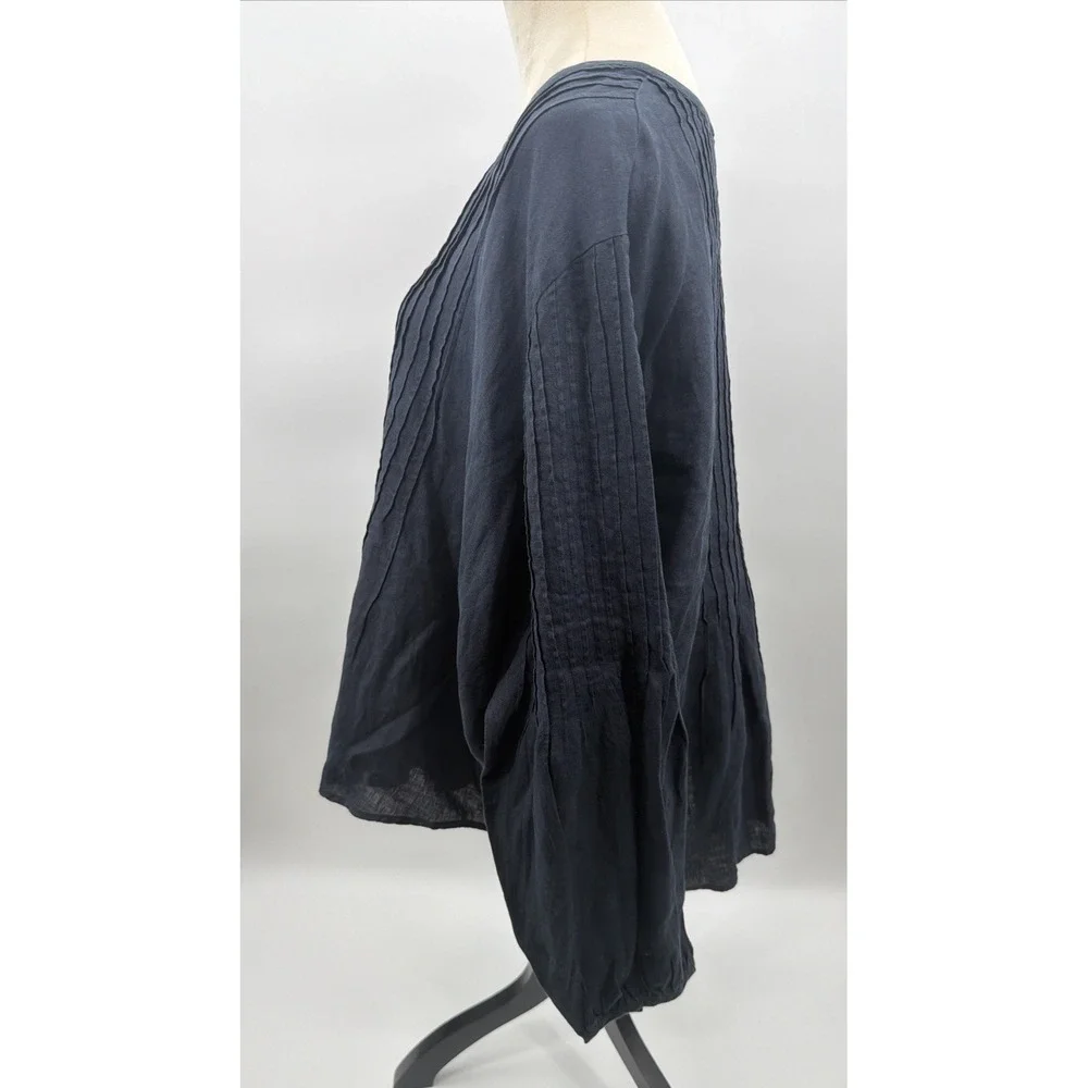 VINEYARD VINES Womens' Black Tunic Cover Up Shirt Linen Size 3X - Picture 5 of 8